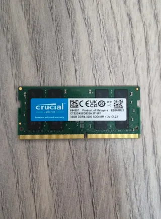 32GB • Memoria RAM Crucial DDR4-3200 SODIMM RAM