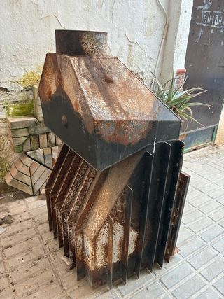 Chimenea hierro salón