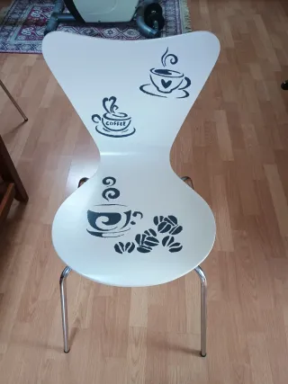 4 Sillas Cocina Madera y Metal