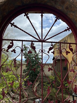 Puerta de forja con arco