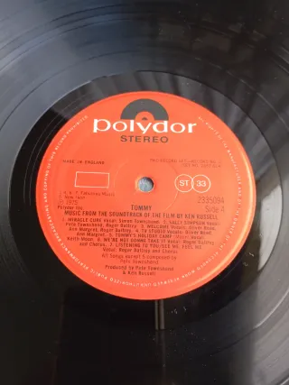 Doble LP Vinilo Tommy The Movie BSO