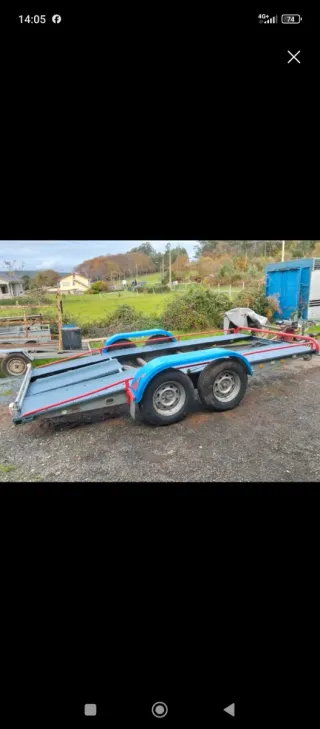 Remolque porta coches plataforma