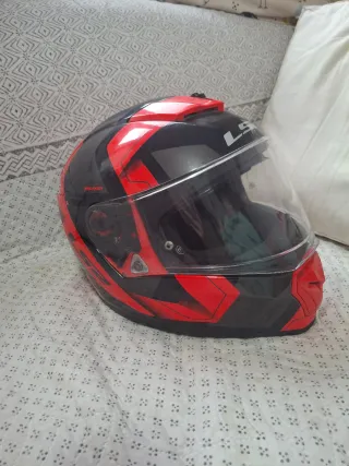 Casco Integral LS2 talla L Negro y Rojo