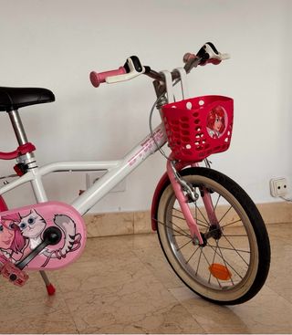 Bicicleta infantil niña con cesta