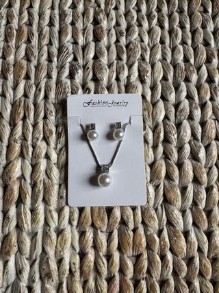 Conjunto Joyería Perla y Circonita