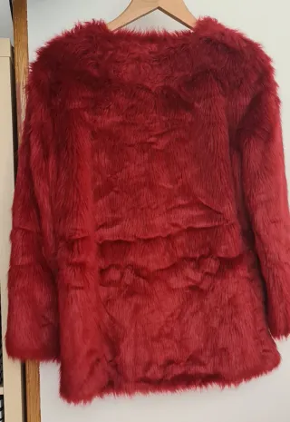 CHAQUETA BURDEOS PIEL SINTETICA TALLA 42