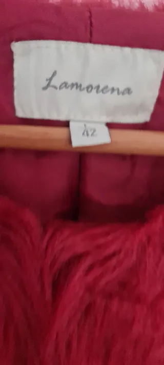 CHAQUETA BURDEOS PIEL SINTETICA TALLA 42