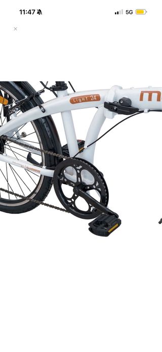 Bicicleta Plegable Urbana Light 24 Blanca