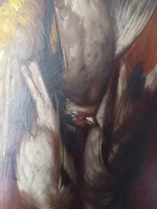 Olio su tavola natura morta firmata