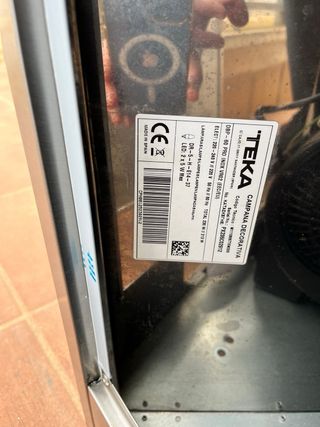 Campana extractora TEKA con avería