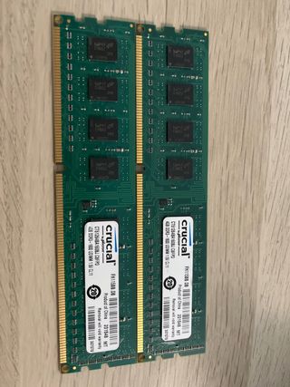 2x 4GB DDR3 Crucial RAM Módulos