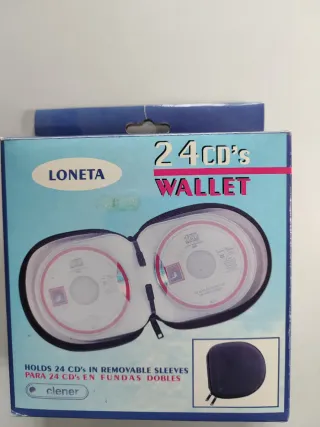 Cartera 24 CDs loneta Clener