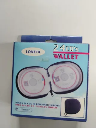 Cartera 24 CDs loneta Clener