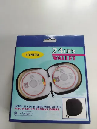 Cartera 24 CDs loneta Clener