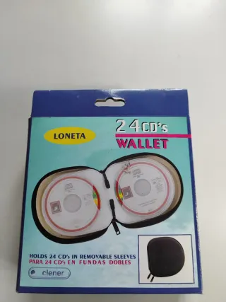 Cartera 24 CDs loneta Clener