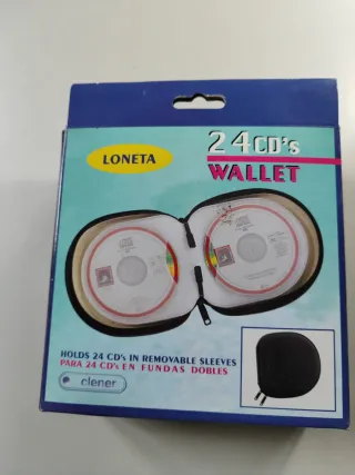 Cartera 24 CDs loneta Clener