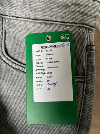 Pantalón tejano gris Easy Jeans Talla L