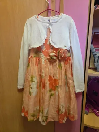Vestido y Bolero Niña Flores MAYORAL, talla 8
