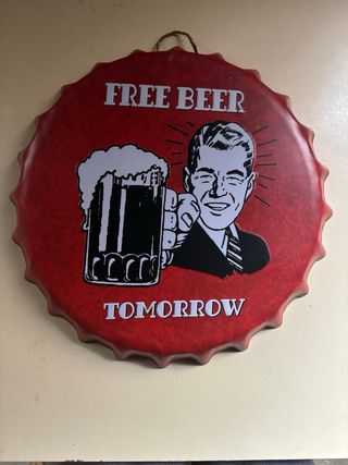 Lote 5 Carteles Publicitarios Metálicos