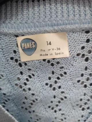 Rebeca calada vintage PANES azul M