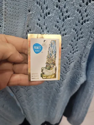 Rebeca calada vintage PANES azul M