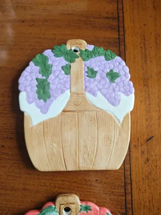 Ceramica dipinta artigianale cesto uva