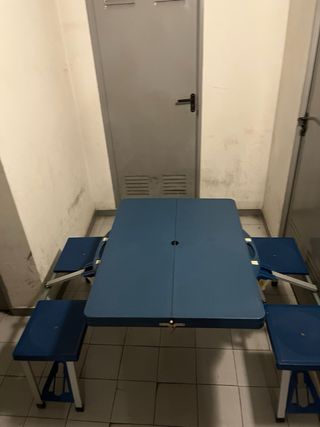 Mesa Plegable Camping 4 Asientos Azul