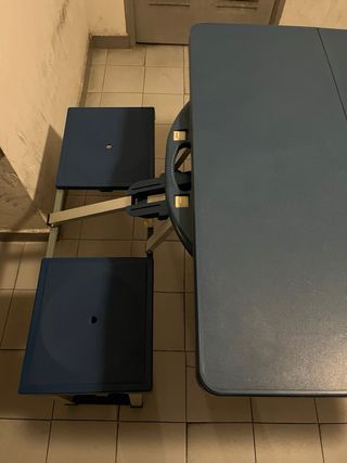 Mesa Plegable Camping 4 Asientos Azul