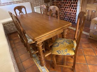 Mueble de salón rústico madera y cristal