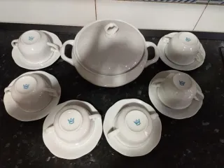 Juego de consomé blanco