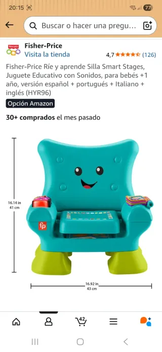 Silla Fisher-Price Smart Stages