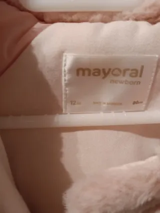 Abrigos Mayoral niña rosa pelo