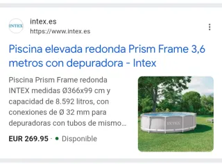 Piscina redonda INTEX 366x99 cm