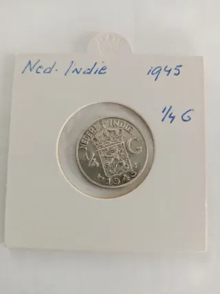 1/4 Gulden Nederl Indie 1945