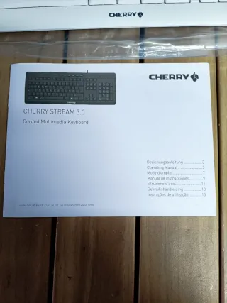 Teclado Cherry Stream 3.0 USB Blanco