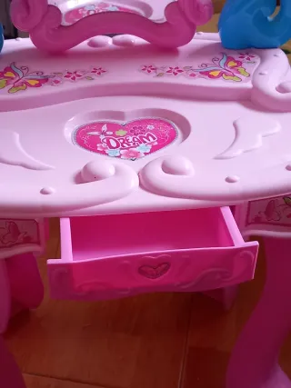 Tocador joyero infantil rosa.  T