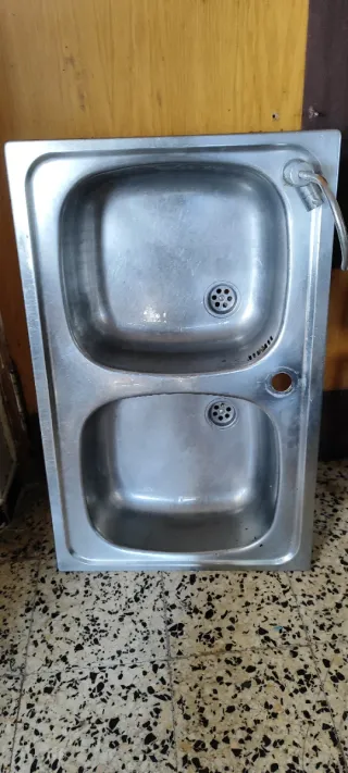 Fregadero doble de cocina medidas en la fotos