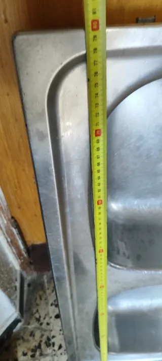 Fregadero doble de cocina medidas en la fotos