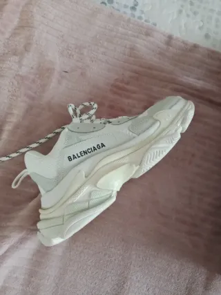Zapatos Balenciaga Talla 38 Gris Blanco