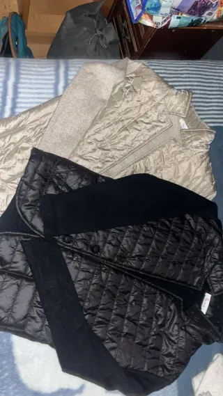 Chaquetas mujer beige y negra Talla S/M