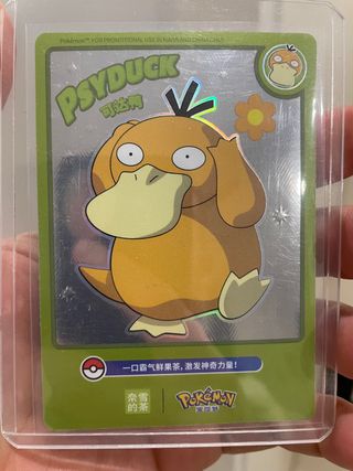 Pokemon TCG X NaiSnow Tea - Psyduck HOLO Card Stk