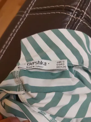 Blusa Rayas Verde y Blanca Talla S