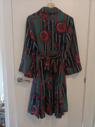 Vestido midi estampado talla M/38