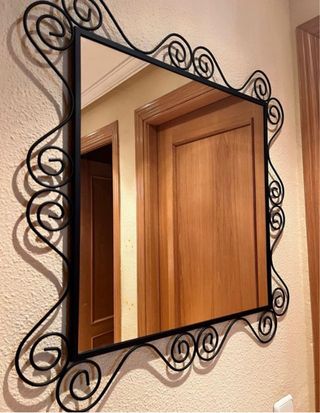 Espejo Forja NORESUND Ikea Negro 56x56