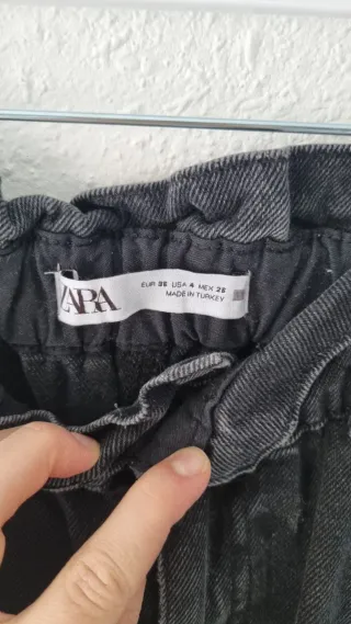 Pantalones Cargo Zara Talla S Negros