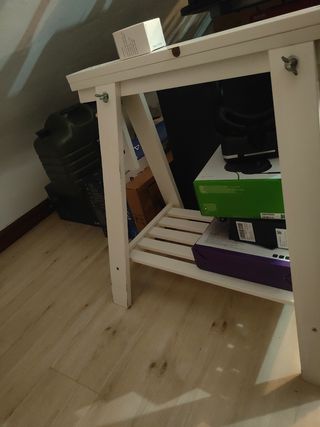 Escritorio con caballetes Blanco