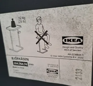 Mesa auxiliar BJÖRKÅSEN negro antracita IKEA