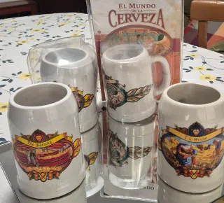 Jarra Taza Cerveza Cerámica colección beer