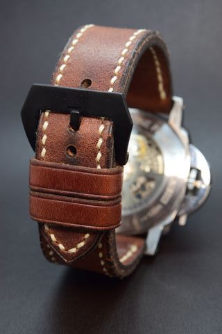 Correa artesanal de piel para reloj Panerai, Casio