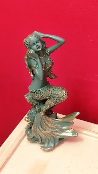 Figura de Sirena Estilo Vintage Arte Marino.